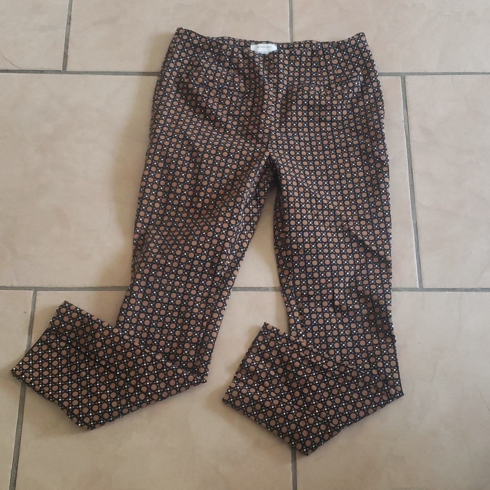 Anthropologie Essential Slim Pants Indie Sleaze Geometric Print Size 4 - Picture 6 of 10